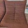 Togo Style Modular Sofa Brick Red Boucle 2 Piece Set Image 3