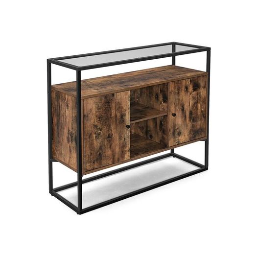 Rustic cabinet with glass surface FREE DELIVERY