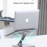 Laptop Stand, Ergonomic Foldable Computer Stand with Adjustable Height, Ventilated Aluminium Alloy Laptop Riser Desktop Book Stands Compatible with MacBook Air Pro Image 3