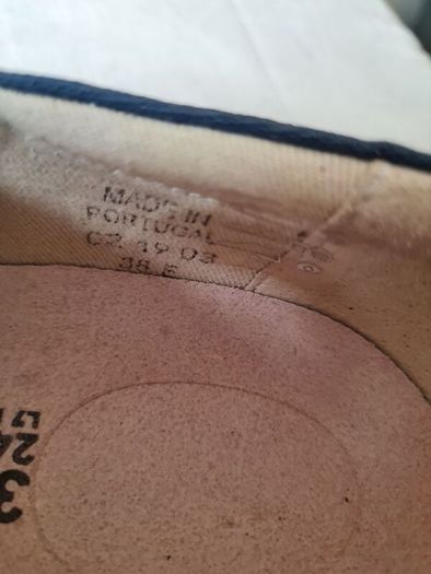 Birkingstock barrie slip ons Size 5 eu 38 blue canvas brand new boxed