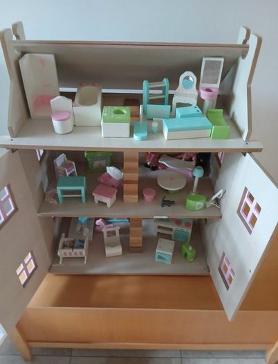 Large wooden dolls house