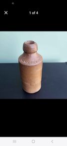Old Bourne Denby Brown Salt Glazed Ginger Beer Bottle H.D.Rawlings