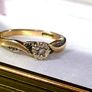 Vintage Hallmarked 9ct Gold Diamond Ring Image 6