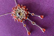 9 Carat Gold Chain with Orange Citrine Pendant