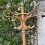 coat stand rack with swivel top and umbrella holder pine Image 2