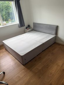 King Size Divan Bed with Headboard and 2 Drawers