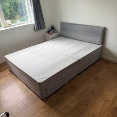 King Size Divan Bed with Headboard and 2 Drawers