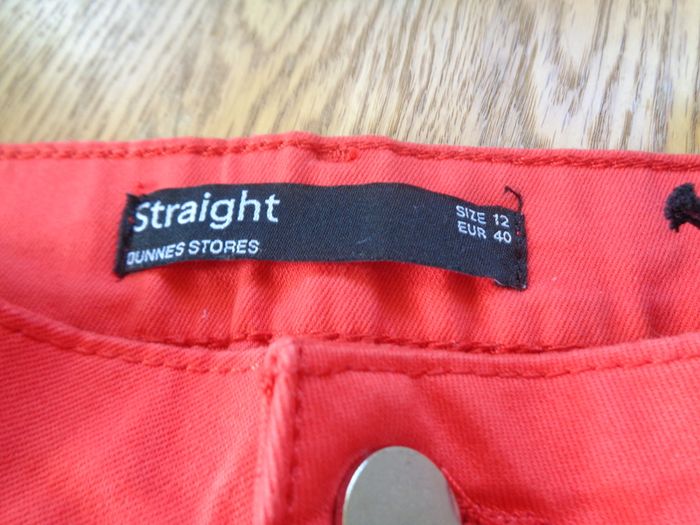 Ladies Red Straight Leg Jeans for Sale