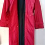 Designer red fully lined warm trench raincoat Image 3