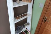 Rustic White Bedroom Shelf - Wooden Bathroom Shelves