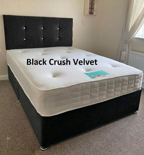 New Stylish Double 4ft, 4ft6, King 5ft And 6ft Superking Sizes Divan Beds Instock. Drawers And Optional Tufted Mattresses Available. Free Delivery