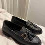 Dune London Black Leather Loafers - Size UK 5 Image 3