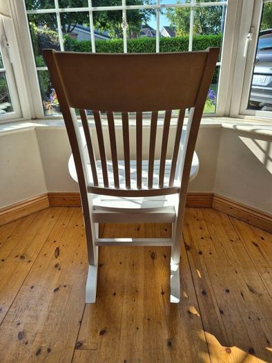 Traditional Wooden Rocking Chair with Fitted Cushion Excellent Condition
