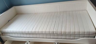 Ikea Hemnes Day Bed - white - with 2 x mattresses