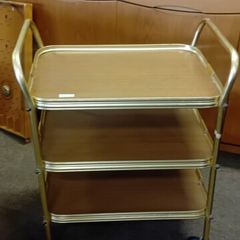 Vintage Brass Tea Trolley
