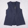 River Island Navy Blue Indigo Denim Longline Waistcoat Sleeveless Blazer 16UK/44EU Image 6