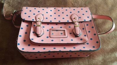 Leather LYDC Large Polka Dot Satchel