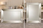 Large contemporary bevelled glass mirror