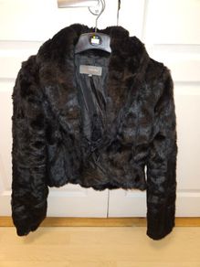 Black Faux Fur Shrug