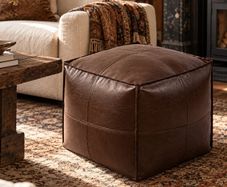 Moroccan Style Dark Brown Storage Pouffe
