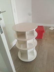 rotating trolly storage unit on wheels