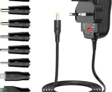 Zolt 12W Universal Power Adapter 3V 4.5V 5V 6V 7.5V 9V 12V Power Supply AC DC Adaptor for Household Electronics, 1000mA Max.