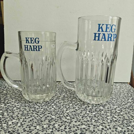 Set of 3 Harp Half Pint Glass Tankard