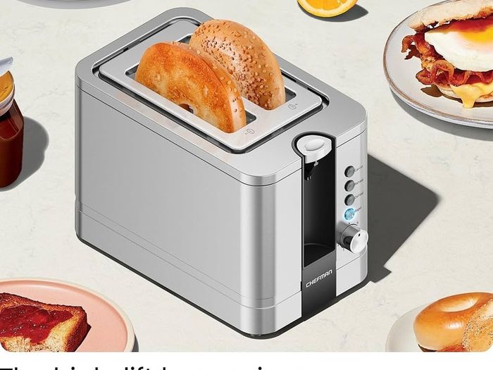 NEW SALE |  2 Slice Toaster, 7 Shade Settings, Stainless Steel, 2 Slice with Extra-Wide Slots, Thick Bread and Bagel Toaster, Reheat, Defrost, Cancel, Lift Lever