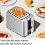 NEW SALE |  2 Slice Toaster, 7 Shade Settings, Stainless Steel, 2 Slice with Extra-Wide Slots, Thick Bread and Bagel Toaster, Reheat, Defrost, Cancel, Lift Lever Image 3