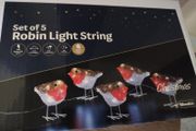 Mains Powered Christmas Robin Lights