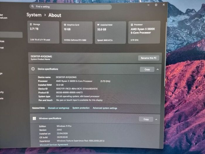 RTX 3080 R5 5600x 32gb Gaming PC