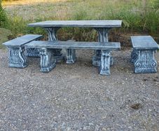 Solid Concrete Garden Dining Set