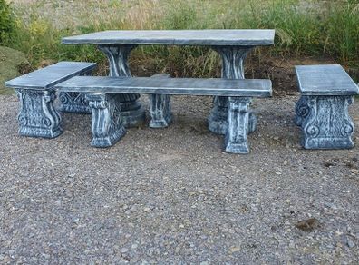 Solid Concrete Garden Dining Set