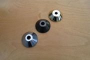 Brass + steel record adapters for 7" / 45 / Jukebox vinyl records