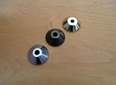 Brass + steel record adapters for 7" / 45 / Jukebox vinyl records