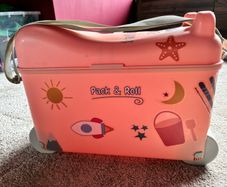 Pink Little Rolla (Trunki-style) ride on kids suitcase