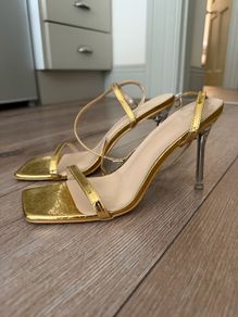 Gold heeled sandals