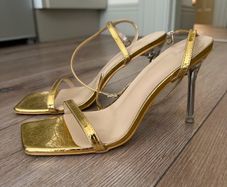 Gold heeled sandals