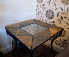 Beautiful Heavy Tile & Glass Table