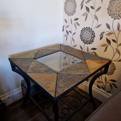 Beautiful Heavy Tile & Glass Table