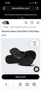 NEW North Face Flip Flops size 3