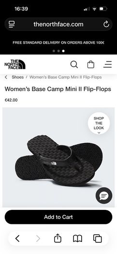 NEW North Face Flip Flops size 3