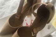 Chic suede high heels still in their box size 3