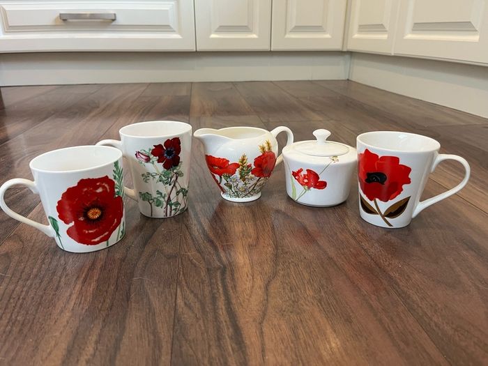 A Collection of Poppy Themed Ceramics