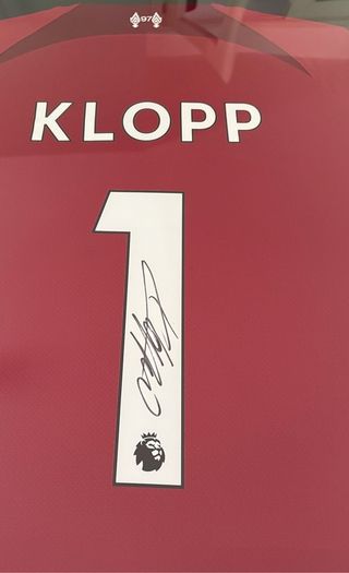 Jurgen Klopp signed Liverpool jersey