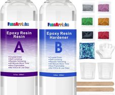 Epoxy Resin 500ml, Crystal Clear Resin and Hardener Kit for Casting and Coating, Jewelry Making, Craft Decoration (FREE POSTAGE)