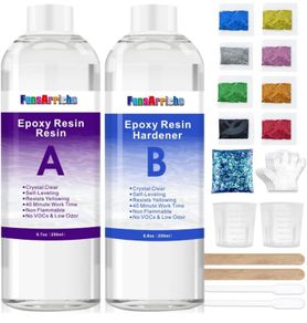 Epoxy Resin 500ml, Crystal Clear Resin and Hardener Kit for Casting and Coating, Jewelry Making, Craft Decoration (FREE POSTAGE)