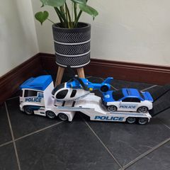 Police truck,car and helicopter