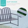 2-Seater Steel Garden Bench Image 5
