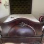 Antique wooden half-tester bed Image 3